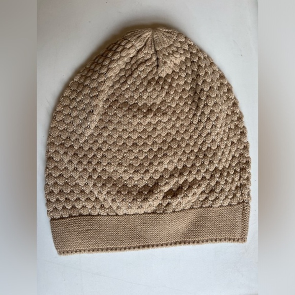Vintage echo champagne quilted beanie